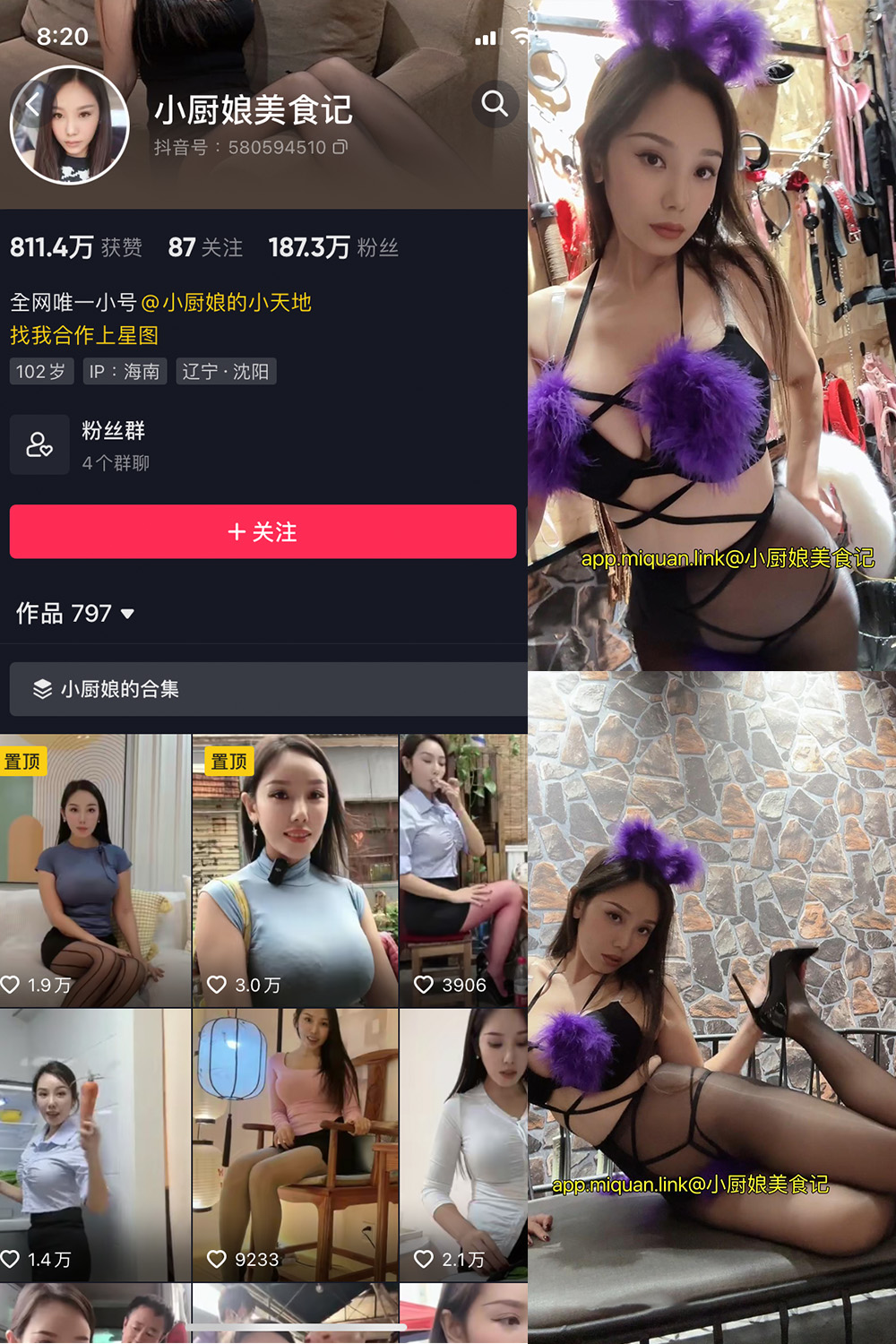抖音 小厨娘美食记 微密圈  NO.030期 【10P1V】最新至：2023.11.07-杏子