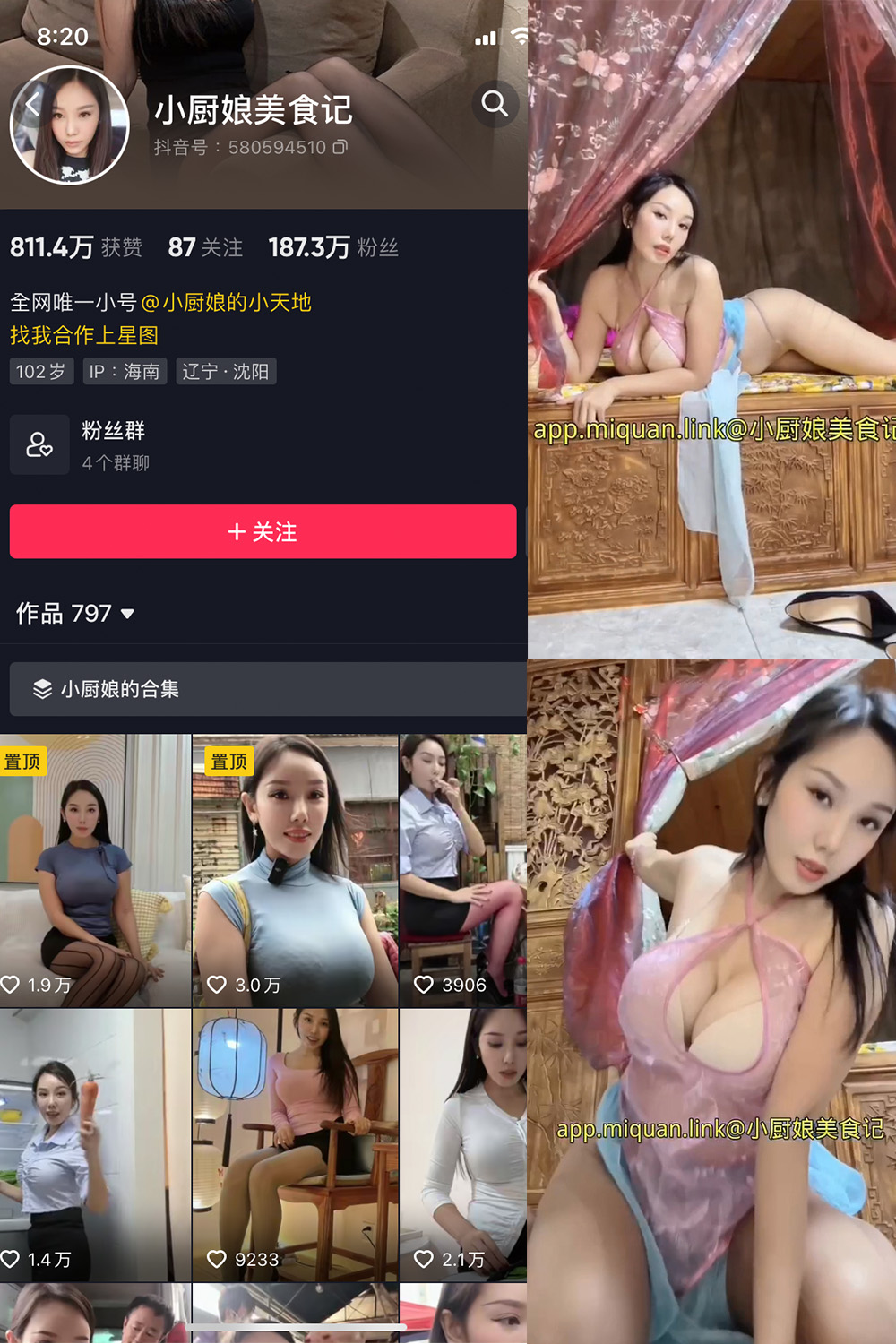 抖音 小厨娘美食记 微密圈  NO.026期 【2V】最新至：2023.10.18-杏子