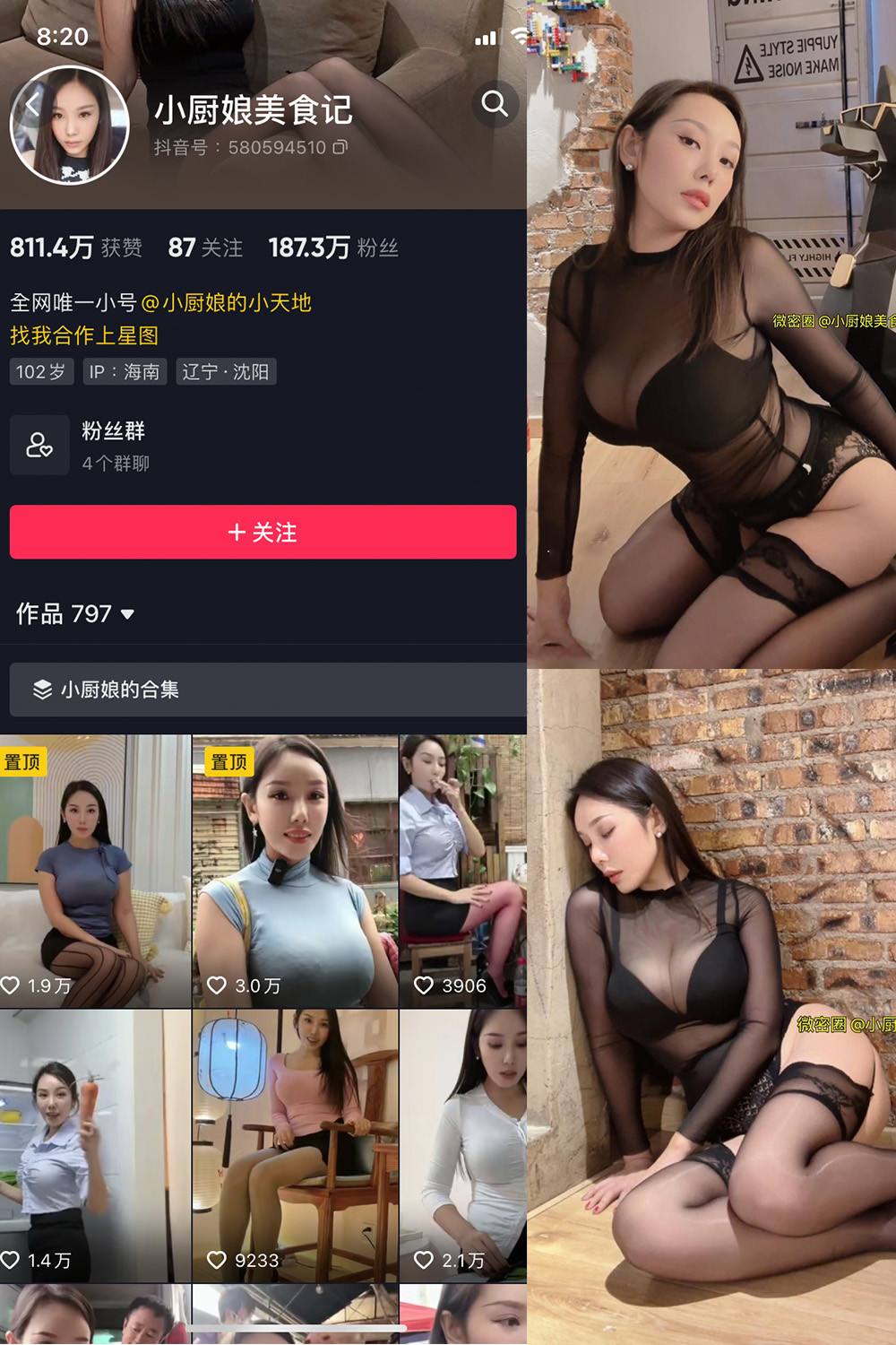 抖音 小厨娘美食记 微密圈  NO.021期 【10P】最新至：2023.9.18-杏子