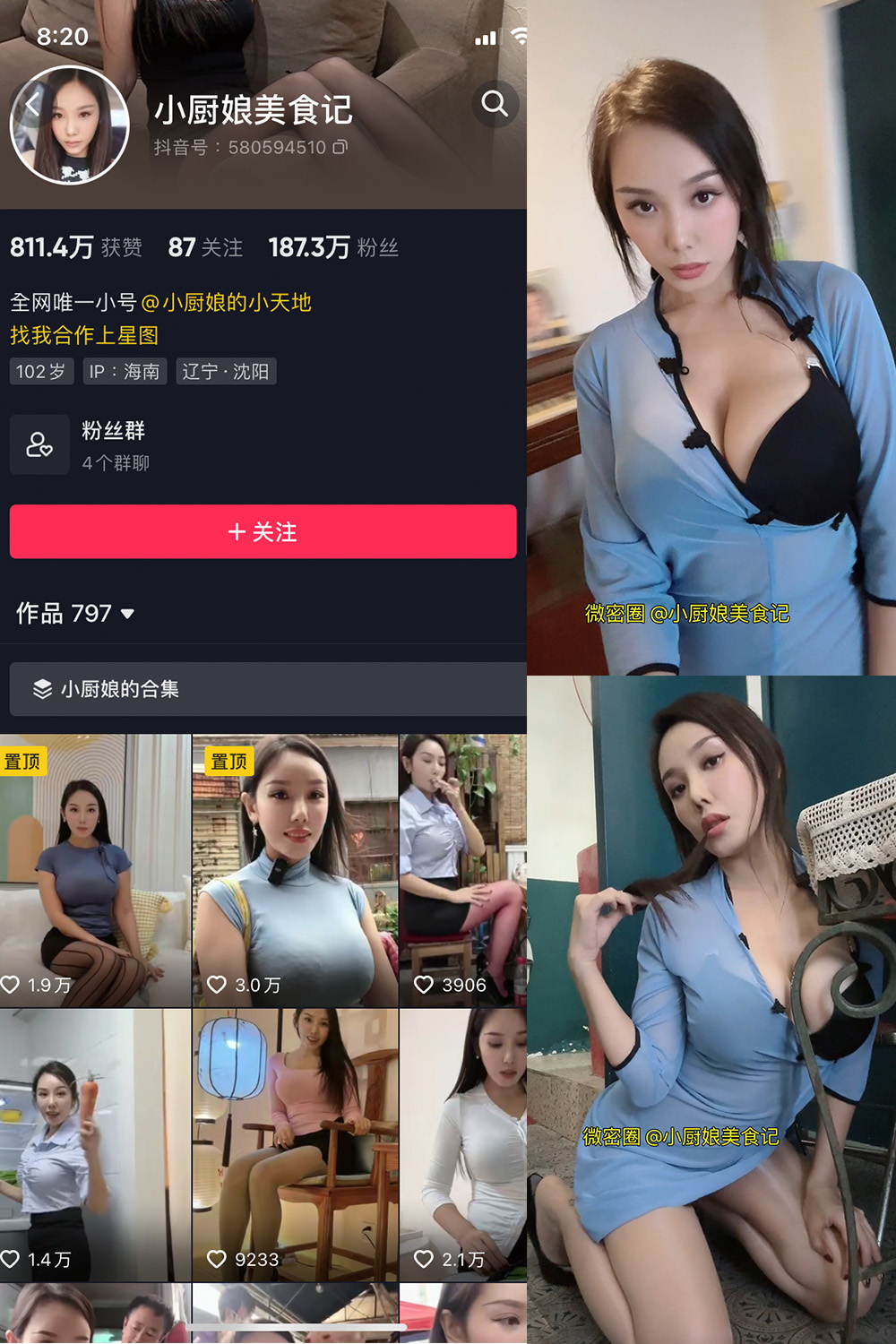 抖音 小厨娘美食记 微密圈  NO.014期 【6P1V】最新至：2023.6.27-杏子