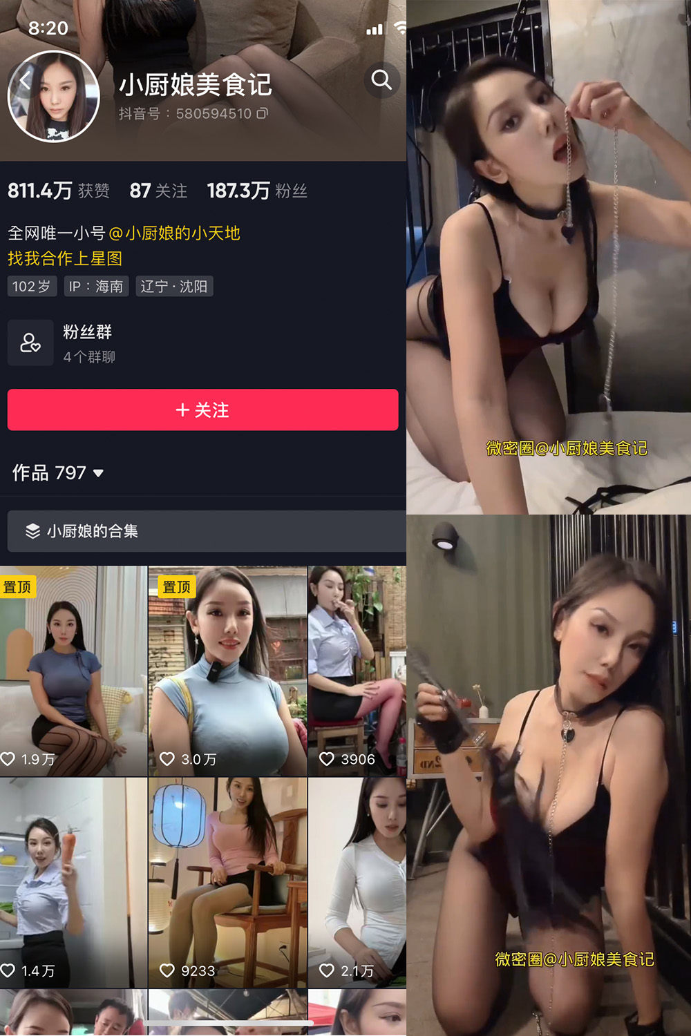 抖音 小厨娘美食记 微密圈  NO.012期 【3V】最新至：2023.6.17-杏子