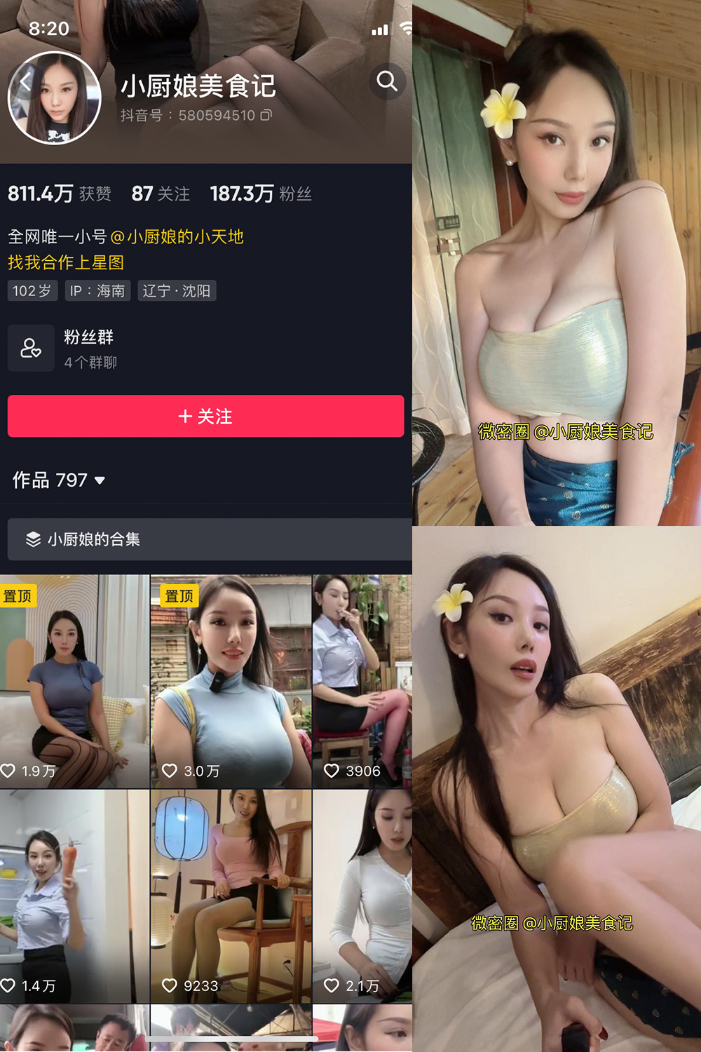 抖音 小厨娘美食记 微密圈  NO.007期 【9P】-杏子