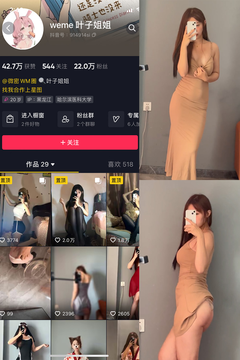 抖音 叶子姐姐 微密圈  NO.009期 【22P8V】-杏子