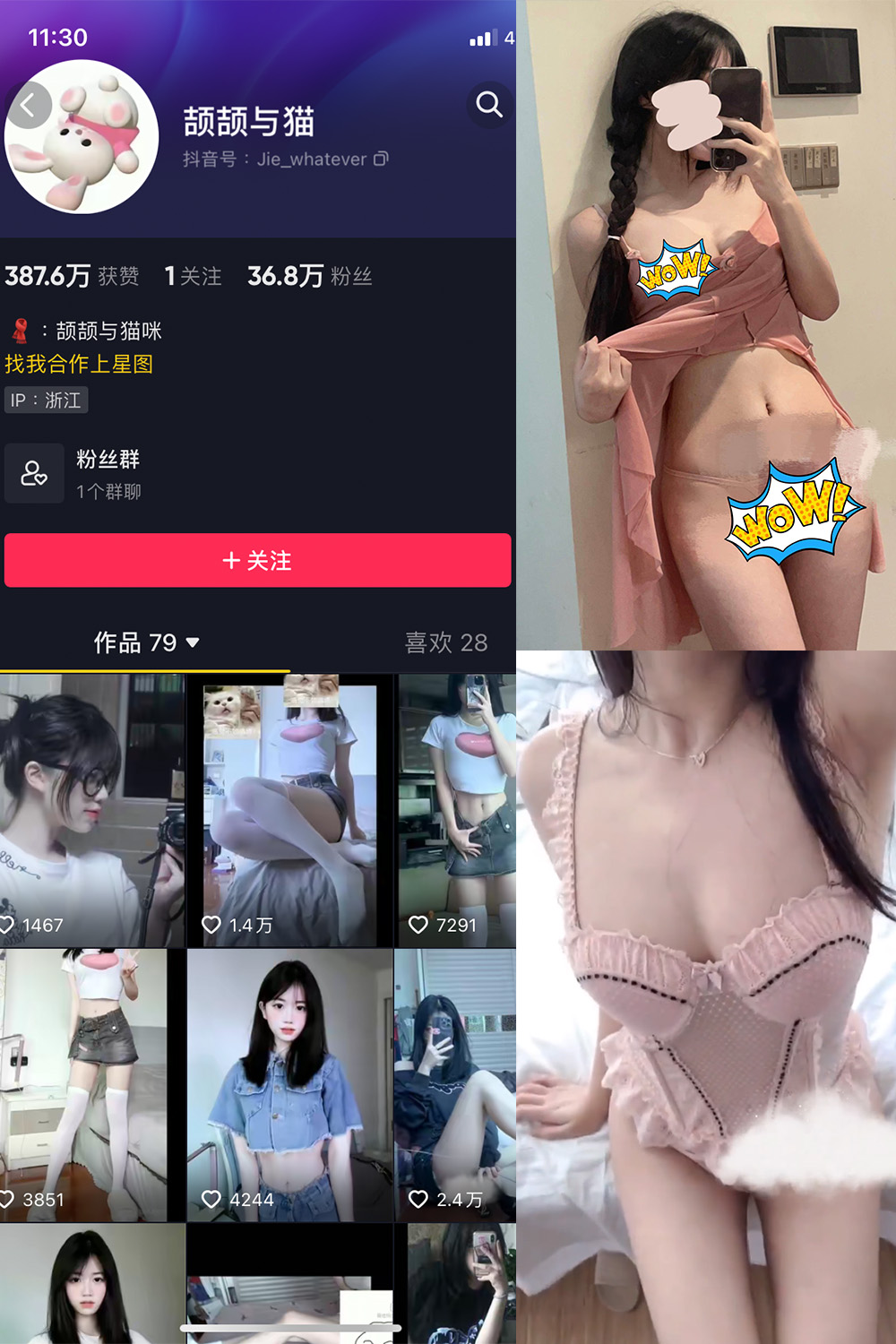 抖音 颉颉与猫 微密圈  NO.001期 【17P6V】-杏子