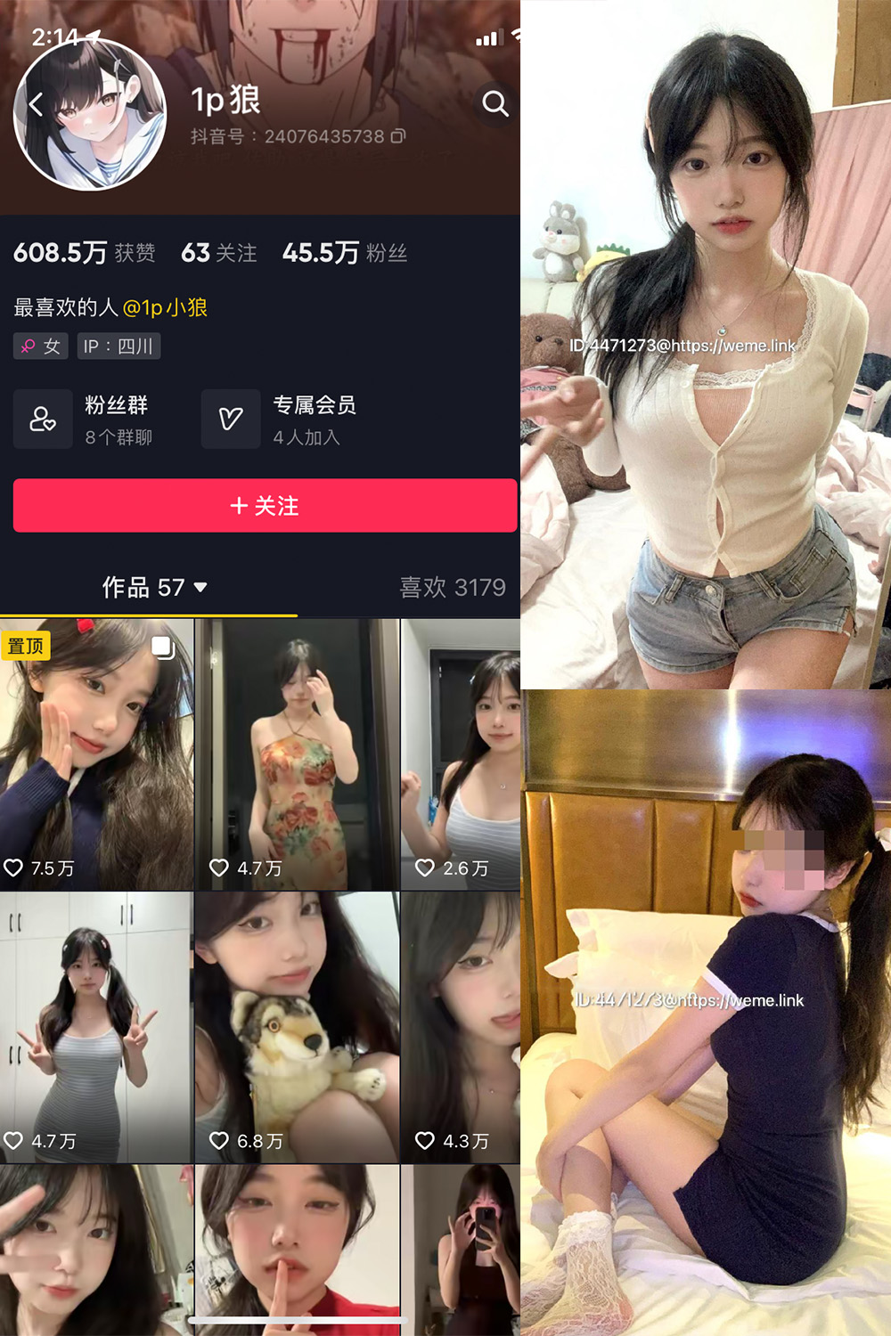 抖音 1p狼 微密圈  NO.002期 【22P1V】-杏子